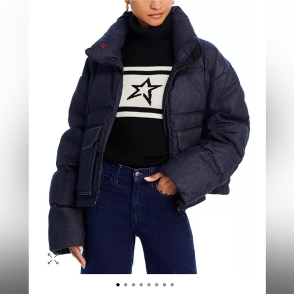 Perfect moment Nevada denim puffer jacket Women's Navy Puffer Jacket - Picture 1 of 9